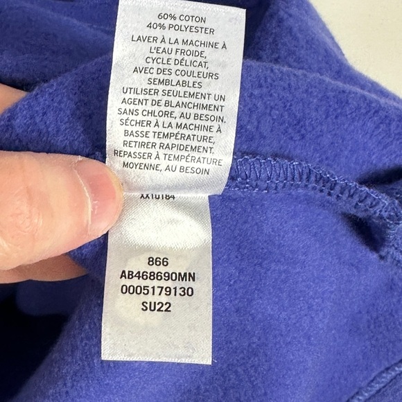 NEW Nordstrom Abound Blue Short Sleeve Hoodie Women's Size Small Kangaroo Pocket - Picture 8 of 9